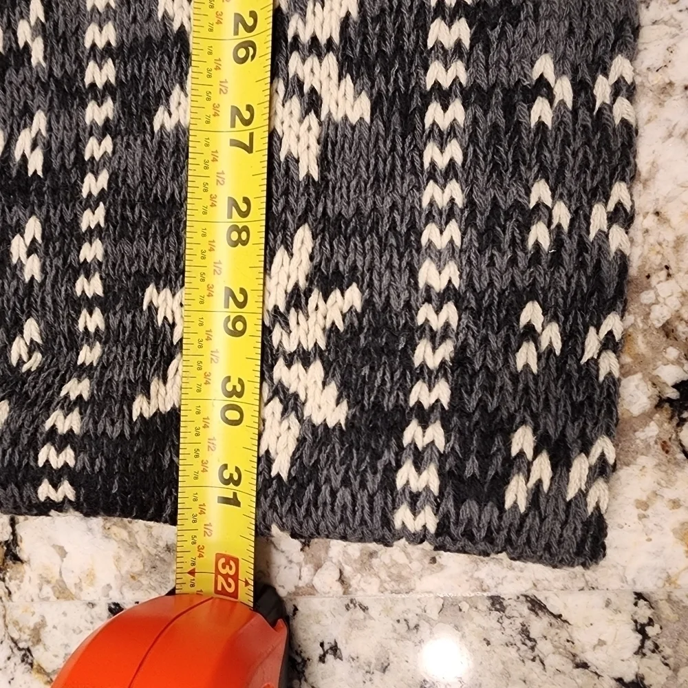 Bearpaw infinity scarf  grey white black